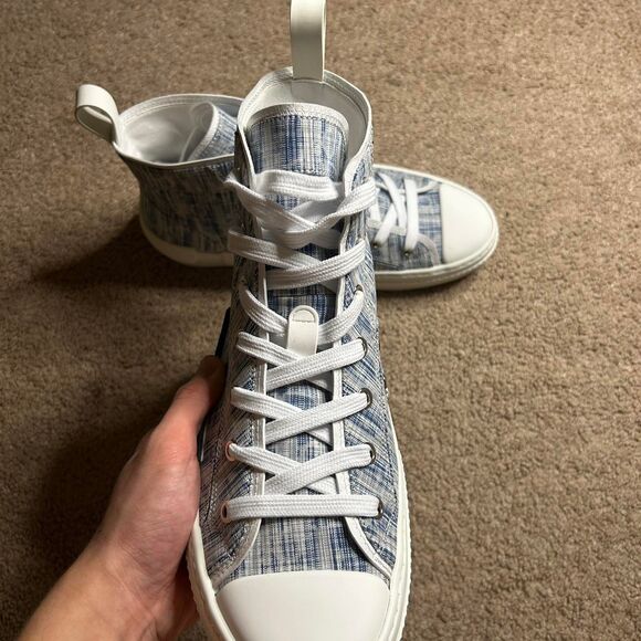 Dior Men\'s White and Blue Trainers main image 5